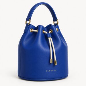 eluxaro cleo bucket bag cobalt blue