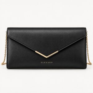 eluxaro elle evening clutch black